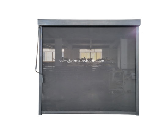 Outdoor Door Windowsill Manual Crank Roller Zip Windproof Blind