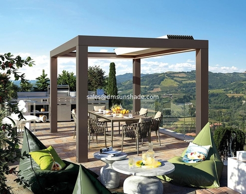 নতুন প্রযুক্তি বহিরঙ্গন মোটরযুক্ত retractable pergola