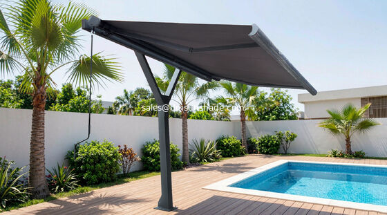 Luxury Freestanding Full Cassette Awning - Weatherproof RetractableShade for Garden & Terrace